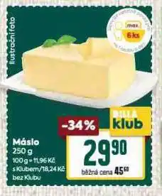 Billa Máslo nabídka