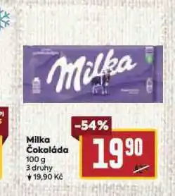 Billa Milka čokoláda nabídka