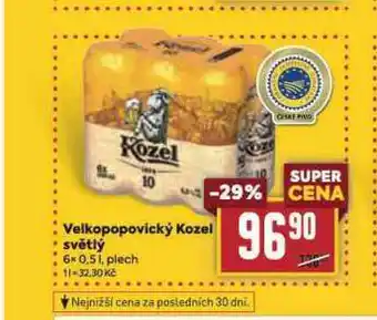 Billa Pivo velkopopovický kozel nabídka