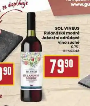 Billa Sol vineus rulandské modré nabídka