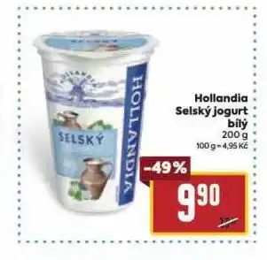 Billa Hollandia selský jogurt nabídka