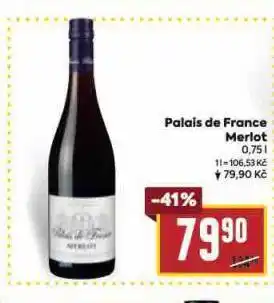 Billa Palais de france merlot nabídka