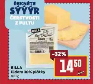 Billa Eidam 30% nabídka