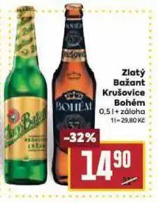 Billa Pivo zlatý bažant nabídka