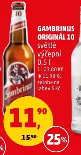 Penny Market GAMBRINUS ORIGINÁL 10 0.5L nabídka