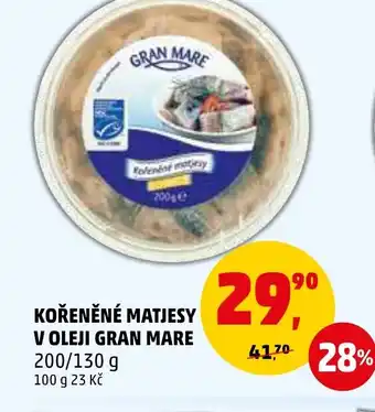 Penny Market KOŘENĚNÉ MATJESY V OLEJI GRAN MARE nabídka