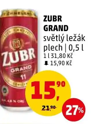 Penny Market ZUBR GRAND 0.5L nabídka