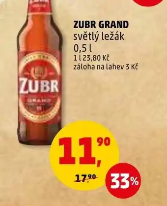 Penny Market ZUBR GRAND 0.5L nabídka