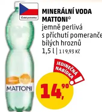 Penny Market MINERÁLNÍ VODA MATTONI nabídka