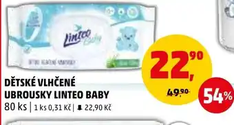 Penny Market DĚTSKÉ VLHČENÉ UBROUSKY LINTEO BABY nabídka