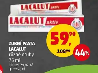 Penny Market ZUBNÍ PASTA LACALUT nabídka