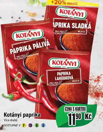 Tamda Foods Kotányi paprika nabídka