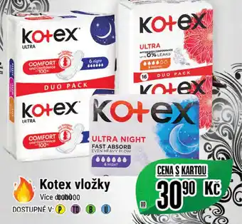 Tamda Foods Kotex vložky nabídka