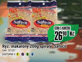 Rýž. makaróny 200g spiralý Safoco