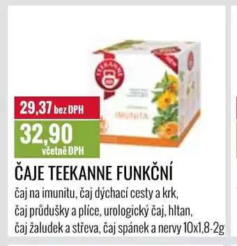 Ratio ČAJE TEEKANNE FUNKČNÍ nabídka