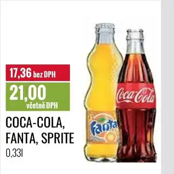 Ratio COCA-COLA, FANTA, SPRITE 0,33L nabídka