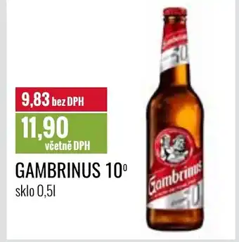 Ratio GAMBRINUS 10° 0.5L nabídka