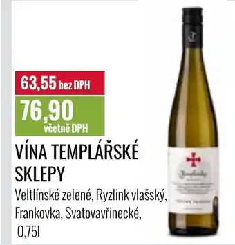 Ratio VÍNA TEMPLÁŘSKÉ SKLEPY 0.75L nabídka