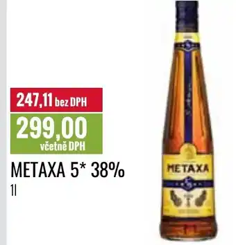 Ratio METAXA 5* 38% 1L nabídka