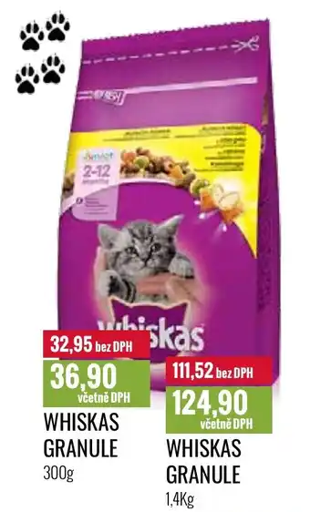 Ratio WHISKAS GRANULE nabídka