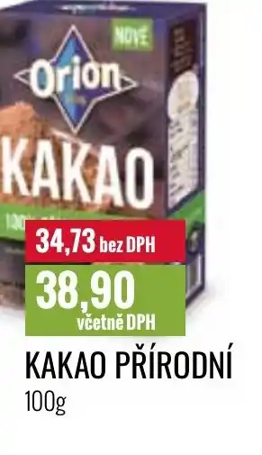 Ratio KAKAO PŘÍRODNÍ nabídka