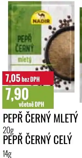 Ratio PEPŘ ČERNÝ MLETÝ 20g PEPŘ ČERNÝ CELÝ 14g nabídka