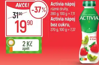 Globus Activia nápoj nabídka