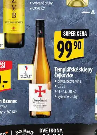 Albert Templářské sklepy čejkovice nabídka