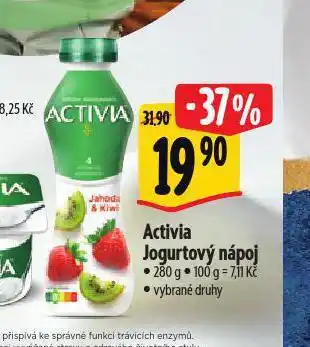 Albert Activia jogurtový nápoj nabídka