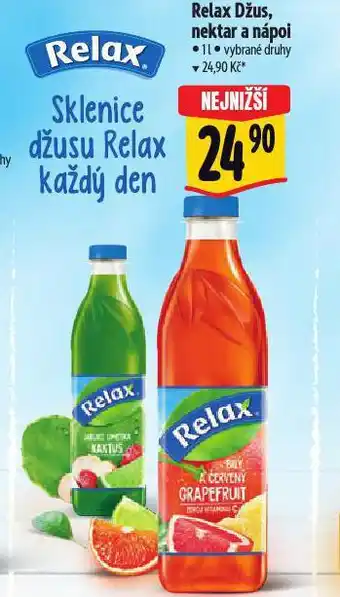 Albert Relax džus, nektar a nápoj nabídka