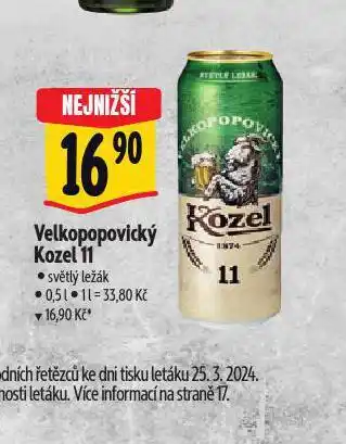 Albert Pivo velkopopovický kozel 11 nabídka