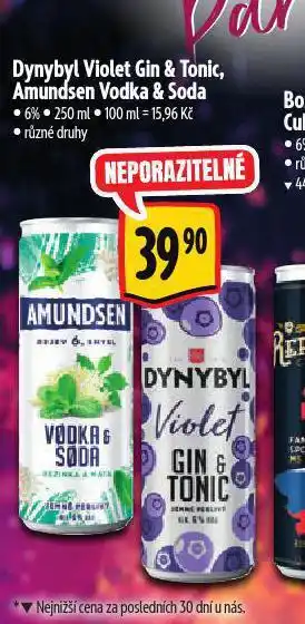 Albert Dynybyl violet gin & tonic nabídka
