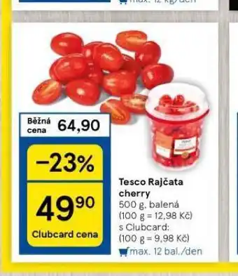 Tesco Rajčata cherry nabídka
