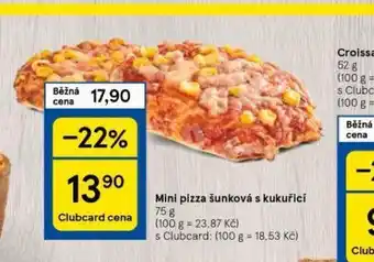 Tesco Mini pizza šunková s kukuřicí nabídka