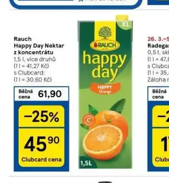 Tesco Rauch happy day nektar z koncentrátu nabídka