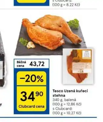 Tesco Uzená kuřecí stehna nabídka