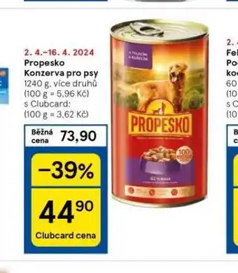 Tesco Propesko konzerva pro psy nabídka