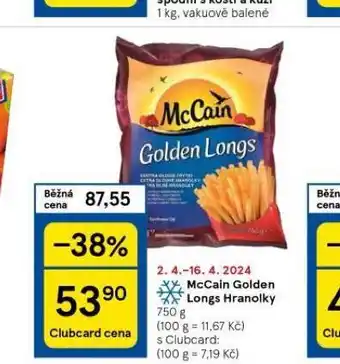 Tesco Mccain golden longs hranolky nabídka