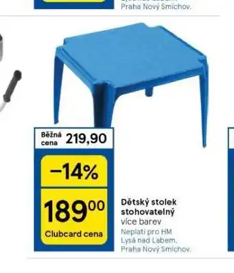 Tesco Dětský stolek stohovatelný nabídka