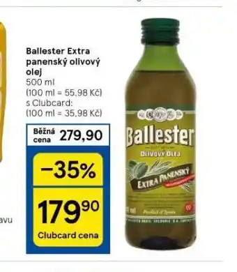 Tesco Ballester extra panenský olivový olej nabídka