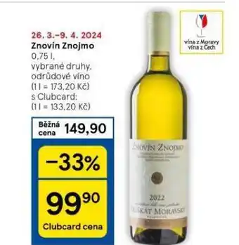 Tesco Znovín znojmo nabídka