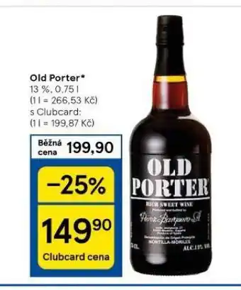 Tesco Old porter nabídka