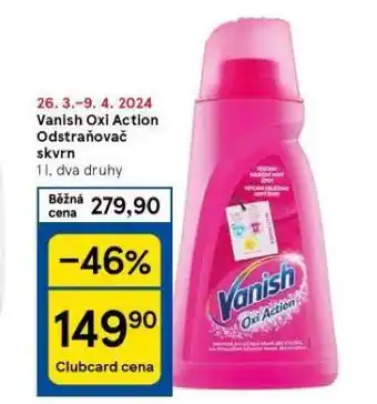 Tesco Vanish oxi action odstraňovač skvrn nabídka