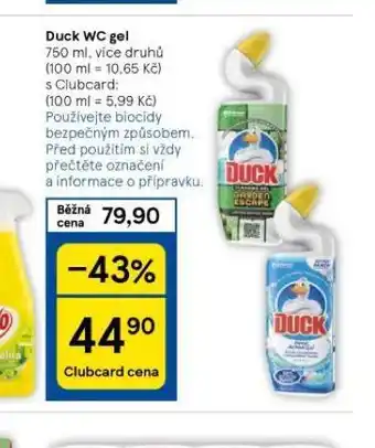 Tesco Duck wc gel nabídka