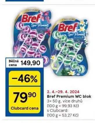Tesco Bref premium wc blok nabídka