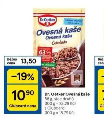 Tesco Dr. oetker ovesná kaše nabídka