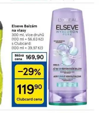 Tesco Elseve balzám na vlasy nabídka