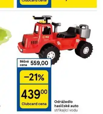 Tesco Odrážedlo hasičské auto nabídka