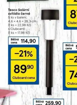 Tesco solární svítidlo černé