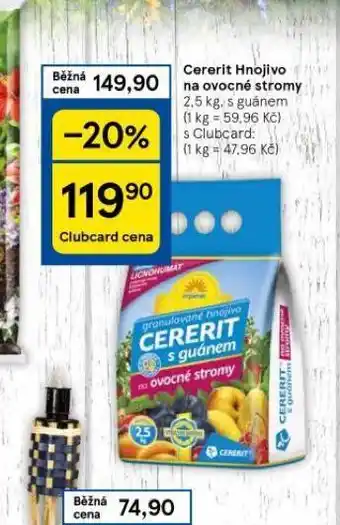 Tesco Cererit hnojivo na ovocné stromy nabídka
